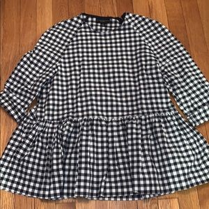 Black and white gingham top
